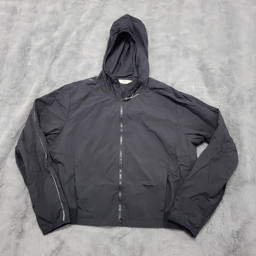Vuori Jacket Womens Large Black Hooded Breezy Trainer Lightweight VW573